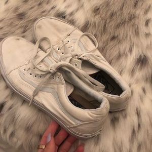 White Old Skool Vans